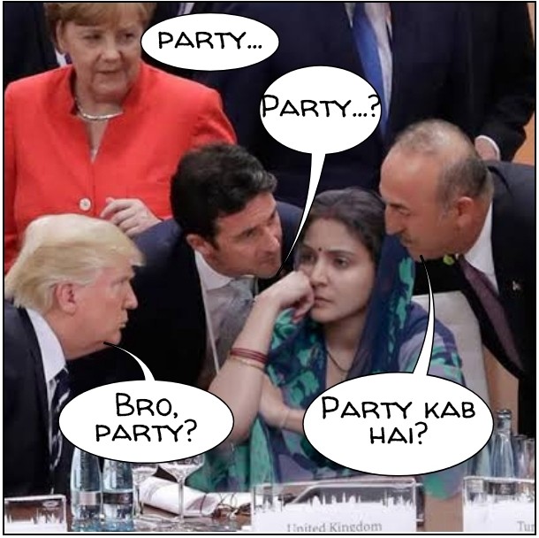 Anushka Sharma Party Meme