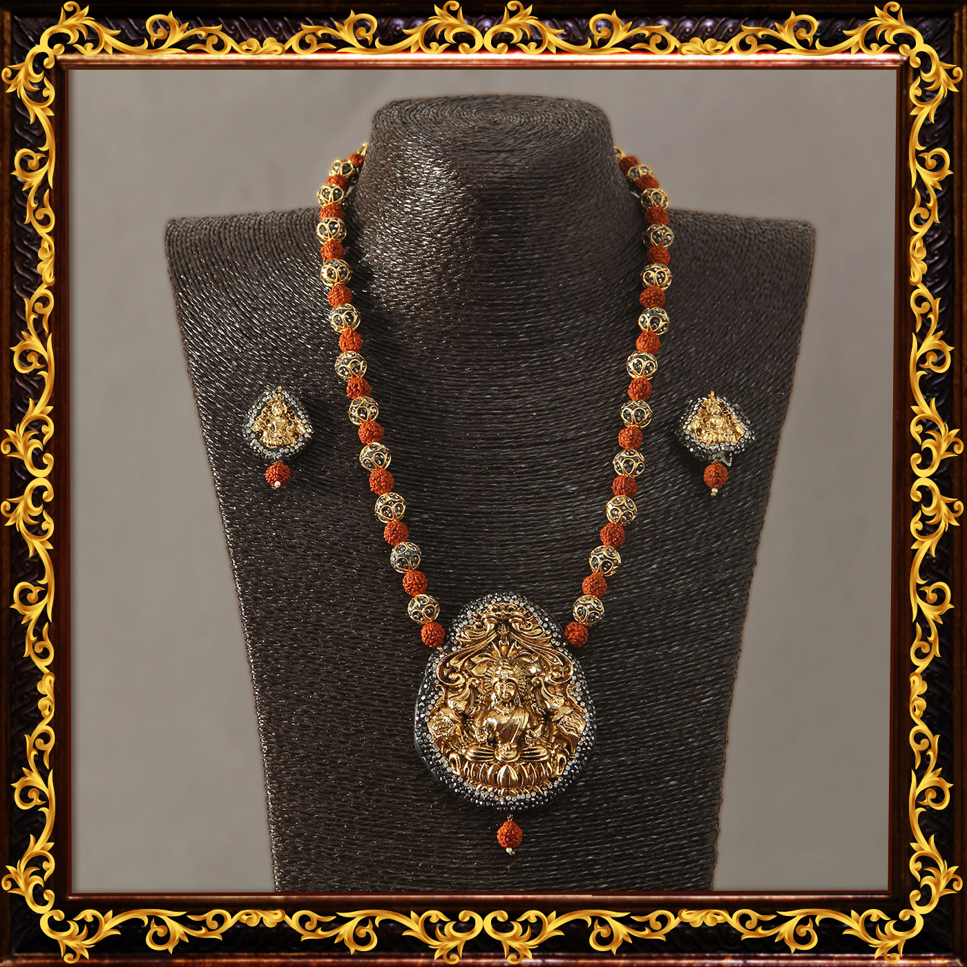 ethnic_temple_designed_rudraksha_necklace_set
