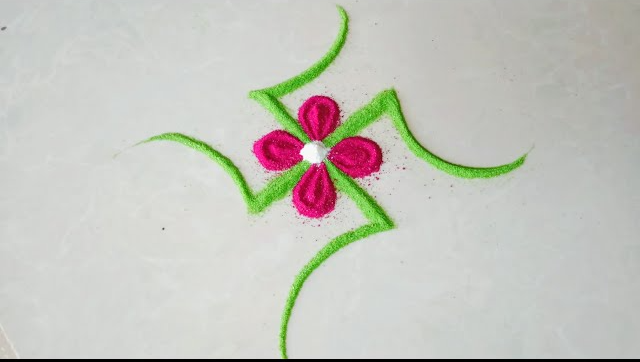 swastika rangoli design