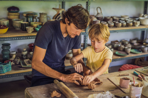 dad pottery workshop
