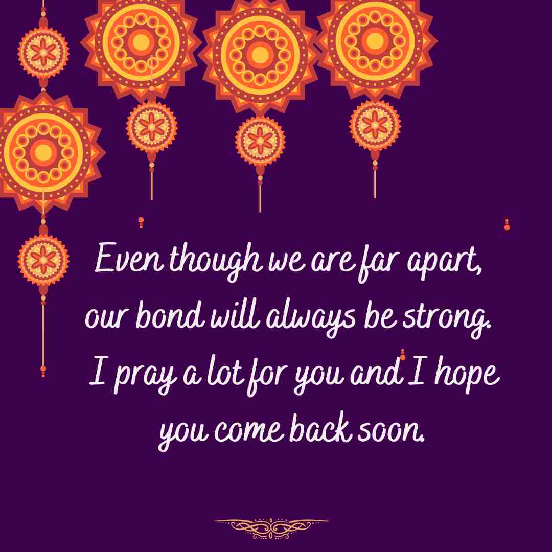 long distance raksha bandhan quotes