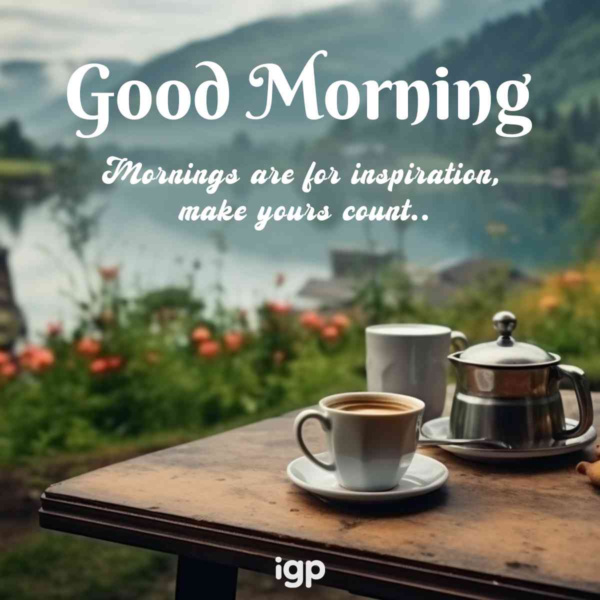 Good morning quotes with nature image