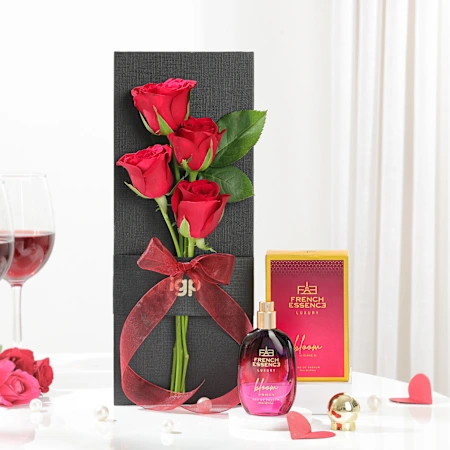 Red Roses And Bloom Perfume Charm Combo